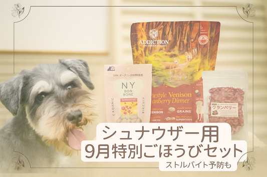 【9月特別】｜シュナウザーのためのごほうびセット｜ストルバイトケア クランベリーセット